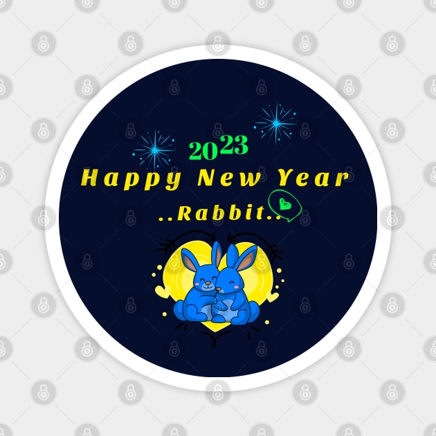 Happy new year rabbit Magnet by ATime7